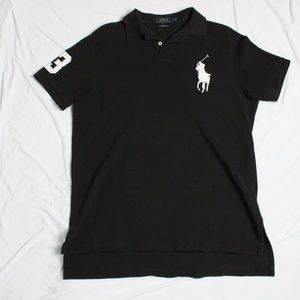 Polo Ralph Lauren Big Pony Mesh Polo Shirt - Black